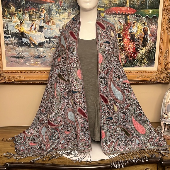 PASHMINA OBLONG SCARF - Picture 3 of 7